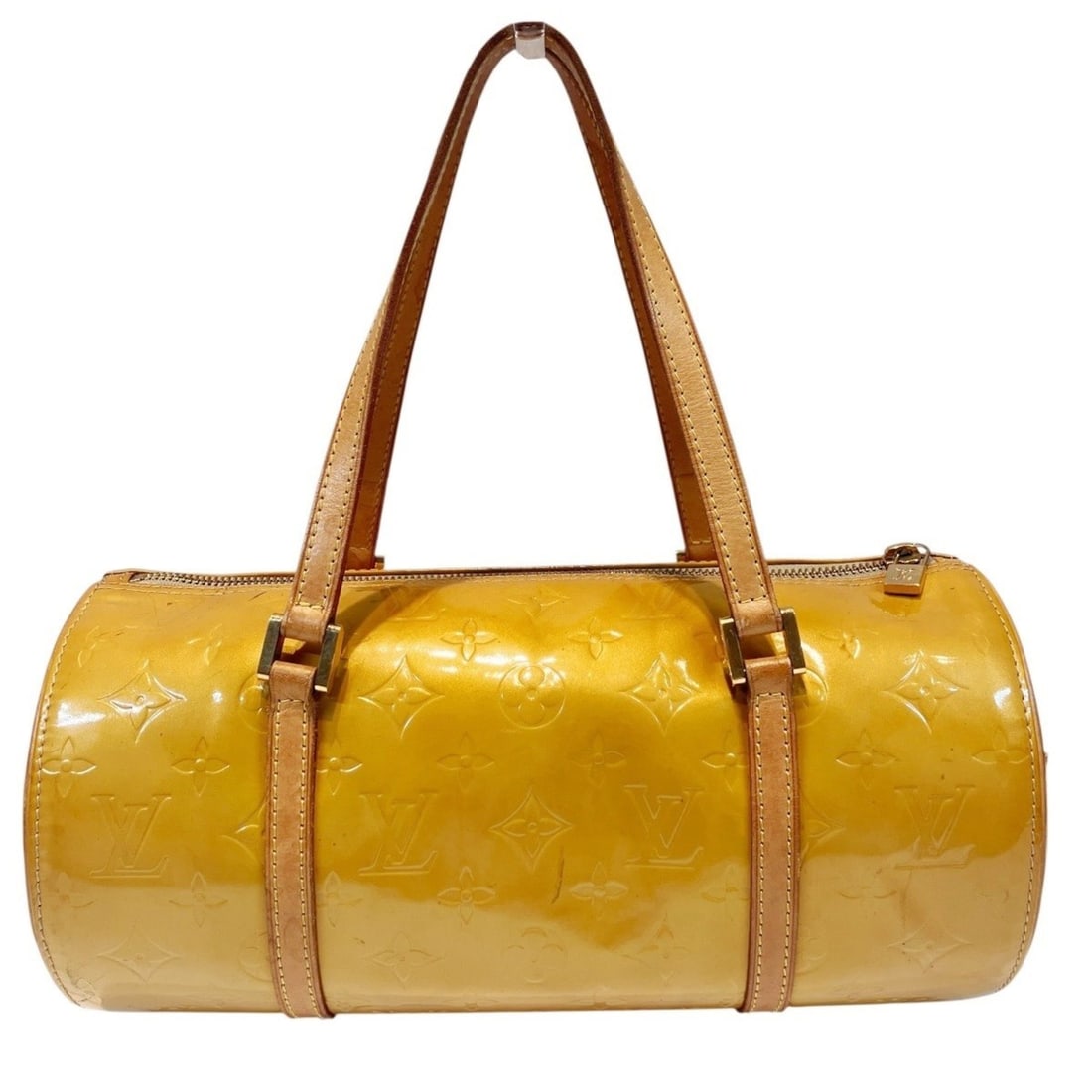 Louis Vuitton Bedford handbag, Monogram Vernis enamel, M91006: --- Catalog ---Category: SizeSize (HxWxD): 15cm x 30cm x 15cm / 5.9'' x 11.81'' x 5.9''Handle Length: 42cm / 16.53''Category: DesignType: HandbagColor: YellowGender: WomenClosure: ZipperMaterial: Leat