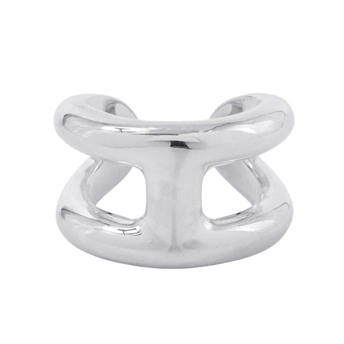 Hermes Osmose PM ring, SV925 silver, ring size 50. (HERMES ring): --- Catalog ---Category: SizeJP Size: 10US Size: 5.5Category: DesignType: Band ringGender: WomenMaterial: Silver 925Category: GeneralBrand: HermesCountry of Origin: Italy--- Item List ---Section: Cond