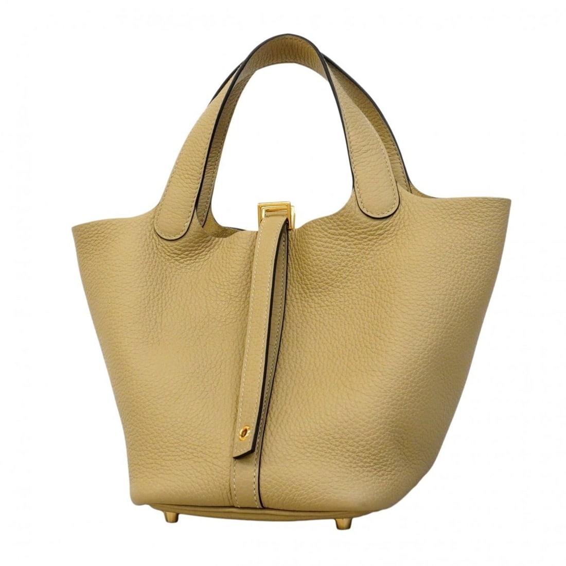 Hermes Picotin Lock PM Handbag, Taurillon Novillo Leather, Trench Style, K Stamp, Ladies': --- Catalog ---Category: SizeSize (HxWxD): 19cm x 18cm x 13cm / 7.48'' x 7.08'' x 5.11''Category: DesignType: HandbagColor: BeigeGender: WomenHardware Color: GoldCategory: GeneralBrand: Hermes--- Item