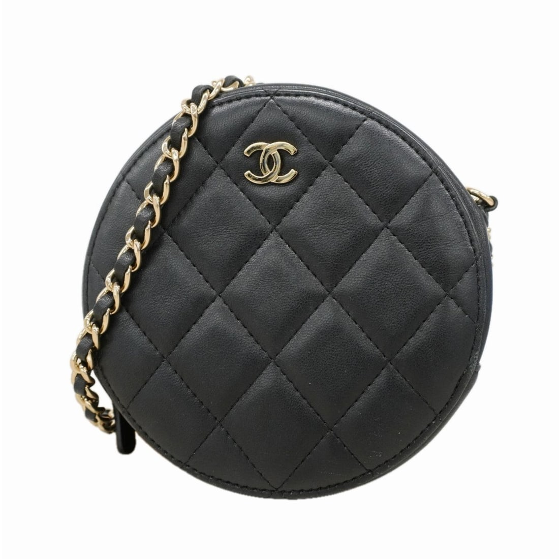 Chanel Matelassé Lambskin Shoulder Bag, Black, Women's, P2868483: --- Catalog ---Category: SizeSize (HxWxD): 12cm x 12cm x 5.5cm / 4.72'' x 4.72'' x 2.16''Category: DesignType: Shoulder bagColor: BlackGender: WomenMaterial: Leather Hardware Color: GoldLeather/Fur Ty