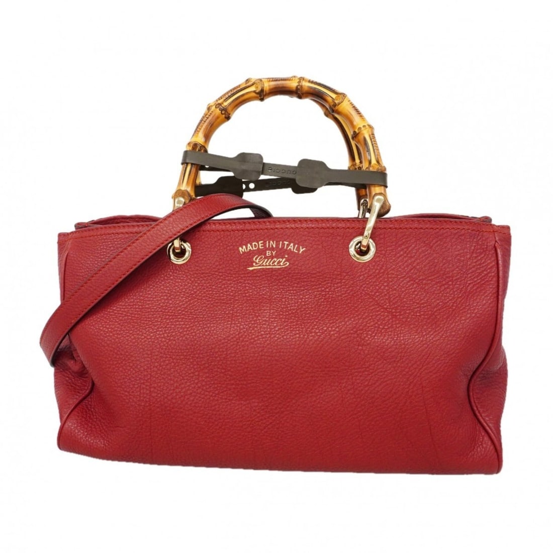 Gucci Bamboo Handbag 323660 Leather Red 2-way Bag for Women P2856852: --- Catalog ---Category: SizeSize (HxWxD): 21cm x 33.5cm x 15cm / 8.26'' x 13.18'' x 5.9''Category: DesignType: HandbagColor: Red colorGender: WomenMaterial: Leather Hardware Color: GoldCategory: Gene
