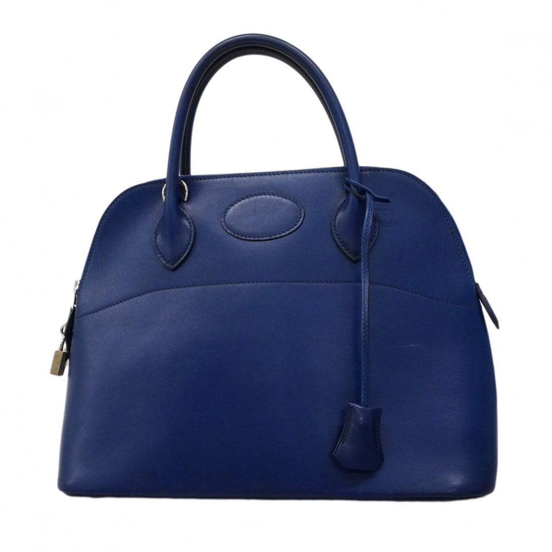 Hermes Bolide 31 Handbag, Box Calf Leather, Bleu de Malte, ?J Stamp, Ladies', P2851233: --- Catalog ---Category: SizeSize (HxWxD): 24cm x 31cm x 12cm / 9.44'' x 12.2'' x 4.72''Category: DesignType: HandbagColor: BlueGender: WomenMaterial: Box calf leather Hardware Color: SilverCategory: 