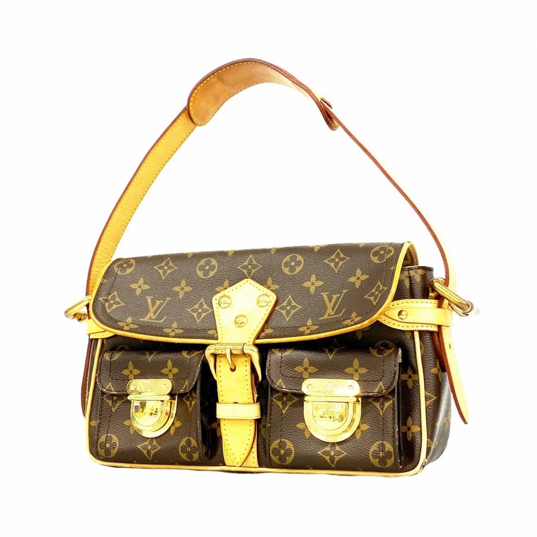 Louis Vuitton Monogram Hudson PM Shoulder Bag M40027 Brown Women's: --- Catalog ---Category: SizeSize (HxWxD): 19.5cm x 30cm x 8.5cm / 7.67'' x 11.81'' x 3.34''Category: DesignType: Shoulder bagColor: BrownGender: WomenCategory: GeneralMPN: M40027Brand: Louis Vuitton-