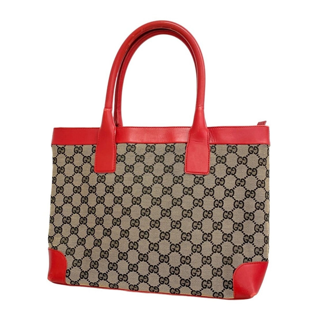 Gucci GG Canvas Tote Bag 002 1119 Black Red Women's: --- Catalog ---Category: SizeSize (HxWxD): 24.5cm x 31.5cm x 9.5cm / 9.64'' x 12.4'' x 3.74''Category: DesignType: Tote bagColor: Black, Red colorGender: WomenMaterial: Canvas Hardware Color: GoldCate
