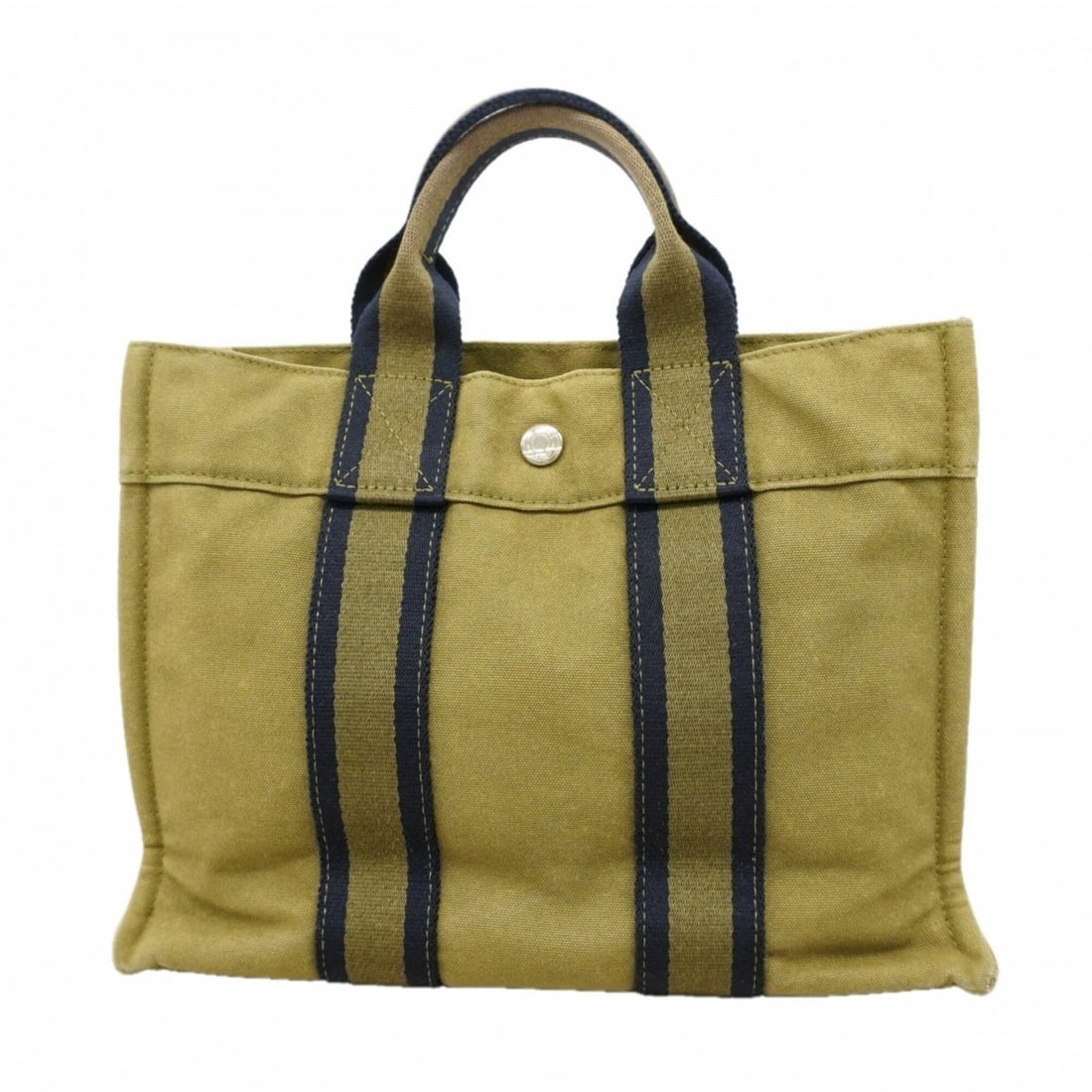 Hermes Fourre-Tout PM Canvas Tote Bag, Khaki, Women's: --- Catalog ---Category: SizeSize (HxWxD): 23cm x 30.5cm x 8cm / 9.05'' x 12'' x 3.14''Category: DesignType: Tote bagColor: KhakiGender: WomenMaterial: Canvas Hardware Color: SilverCategory: GeneralBr