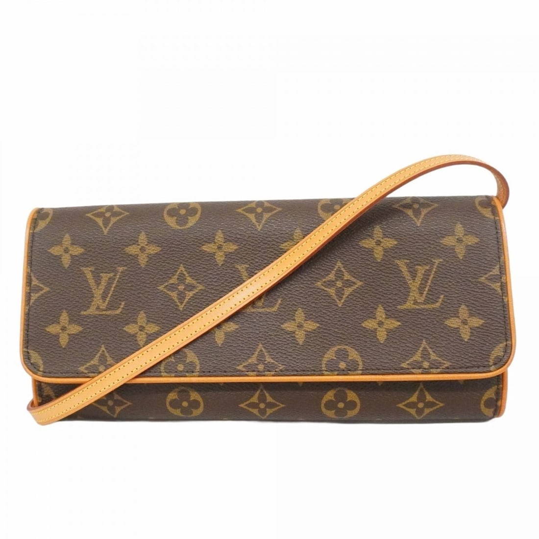 Louis Vuitton Monogram Pochette Twin GM Shoulder Bag M51852 Brown Women's (1 of 11)