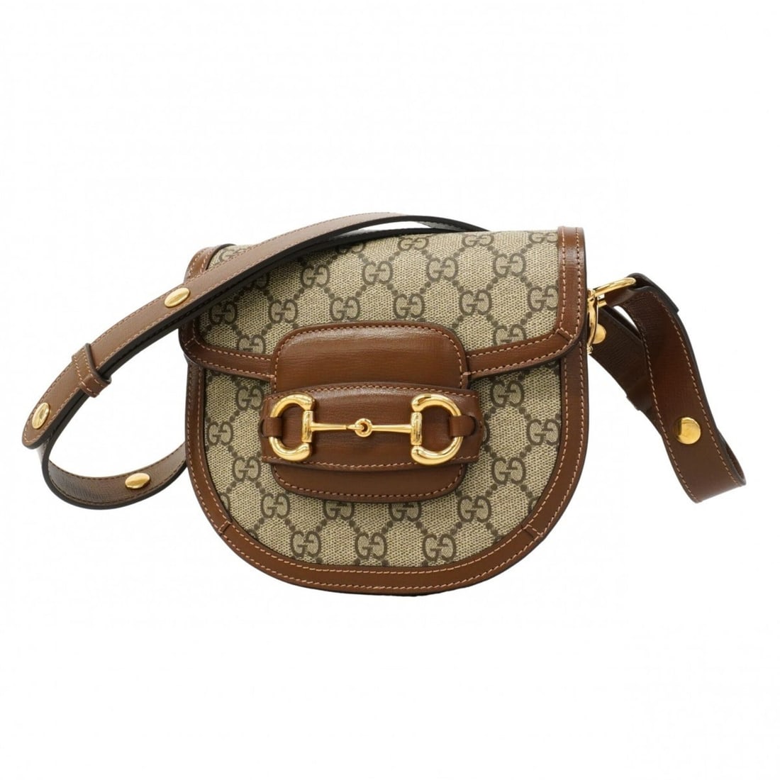 Gucci GG Supreme Horsebit Shoulder Bag 760191 Beige Brown Women's: --- Catalog ---Category: SizeSize (HxWxD): 16.5cm x 18.5cm x 7.5cm / 6.49'' x 7.28'' x 2.95''Category: DesignType: Shoulder bagColor: Beige, BrownGender: WomenMaterial: PVC Hardware Color: GoldCategor