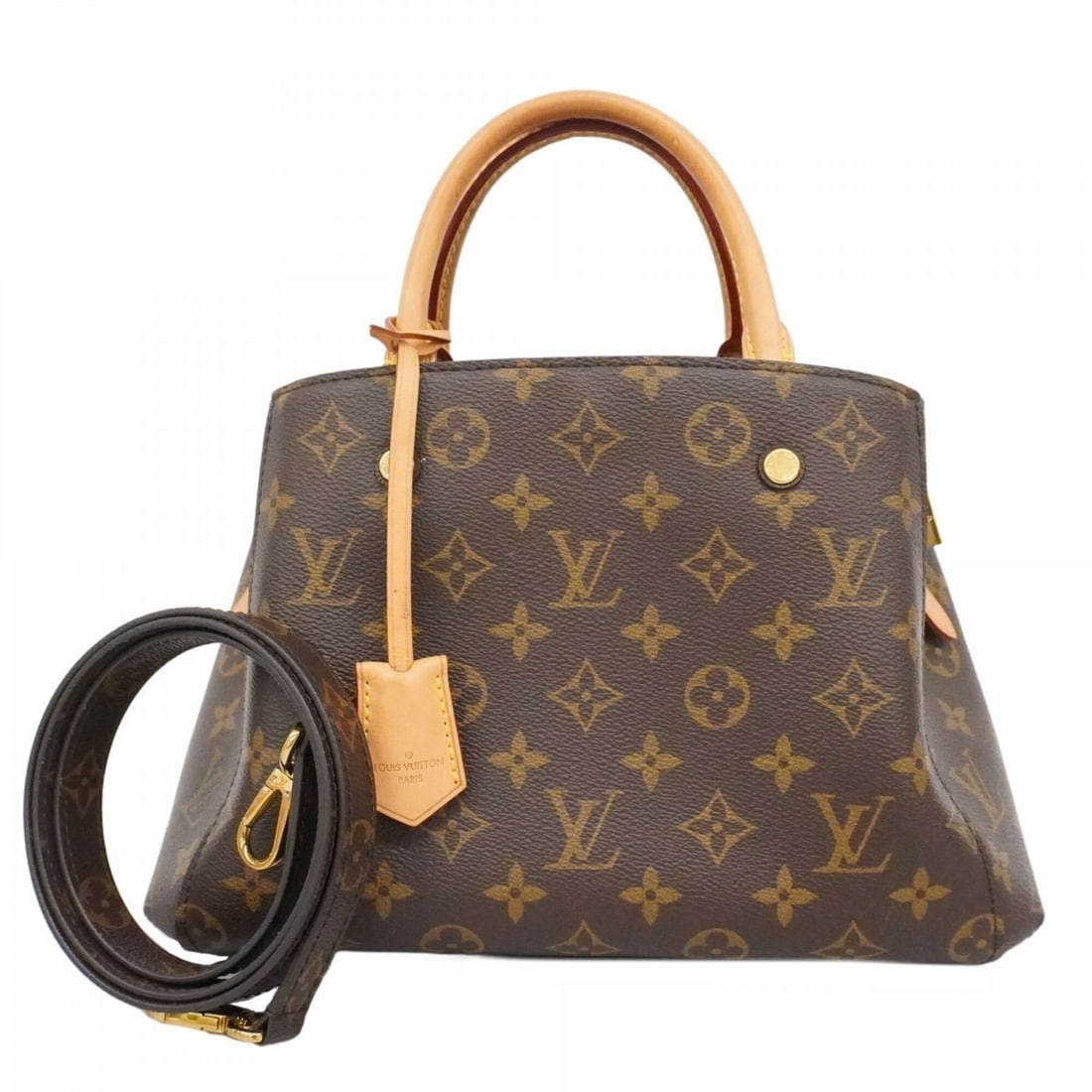 Louis Vuitton Monogram Montaigne BB Handbag M41055 Brown 2-way bag for women (1 of 15)