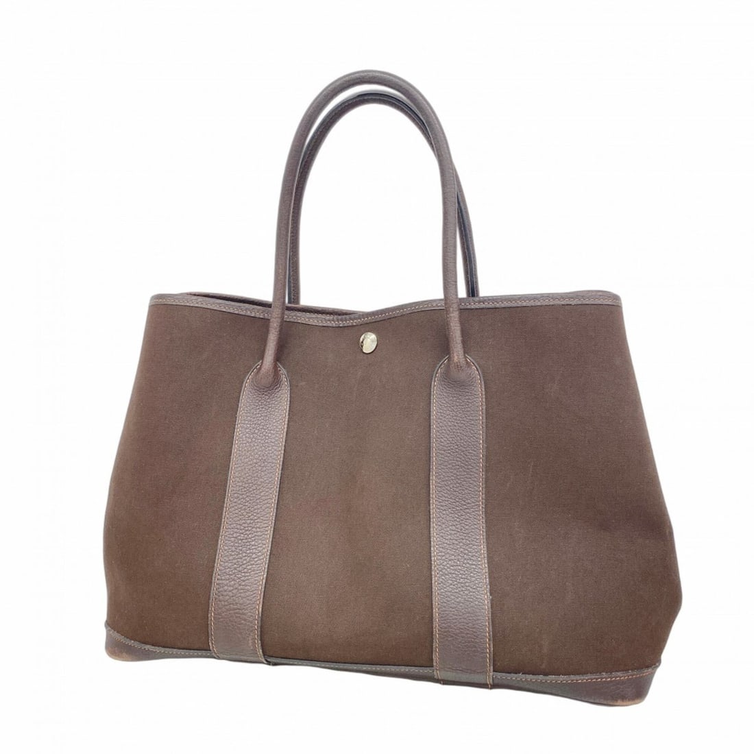 Hermes Garden PM Tote Bag, Toile Officier, Brown, ?H stamp, Women's.: --- Catalog ---Category: SizeSize (HxWxD): 26cm x 36cm x 17cm / 10.23'' x 14.17'' x 6.69''Category: DesignType: Tote bagColor: BrownGender: WomenMaterial: Toile officier Hardware Color: SilverCategory