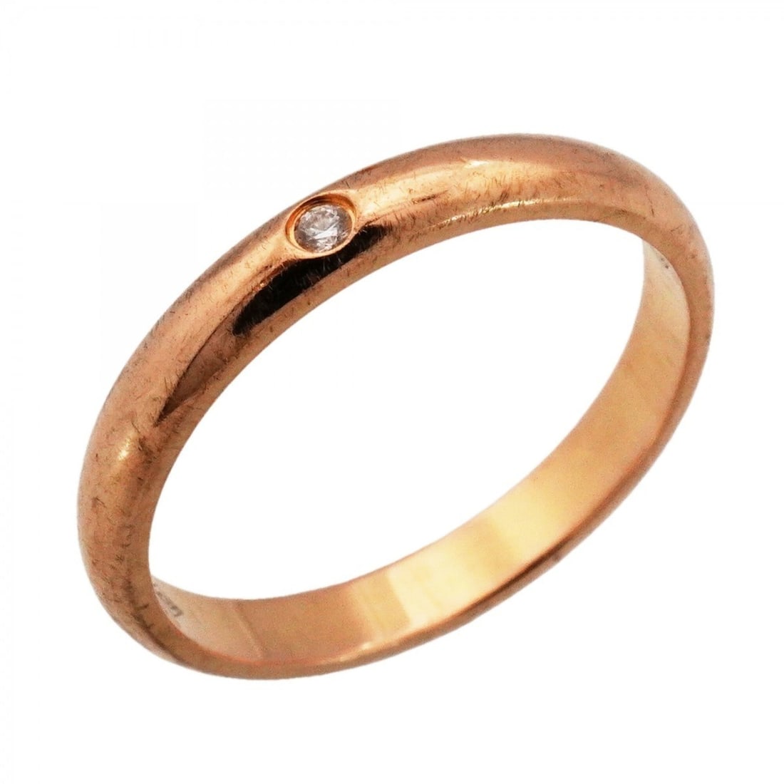 Cartier Classic Ring, 1PD (18K Pink Gold) with Diamond, Size 49, Women's (1 of 17)