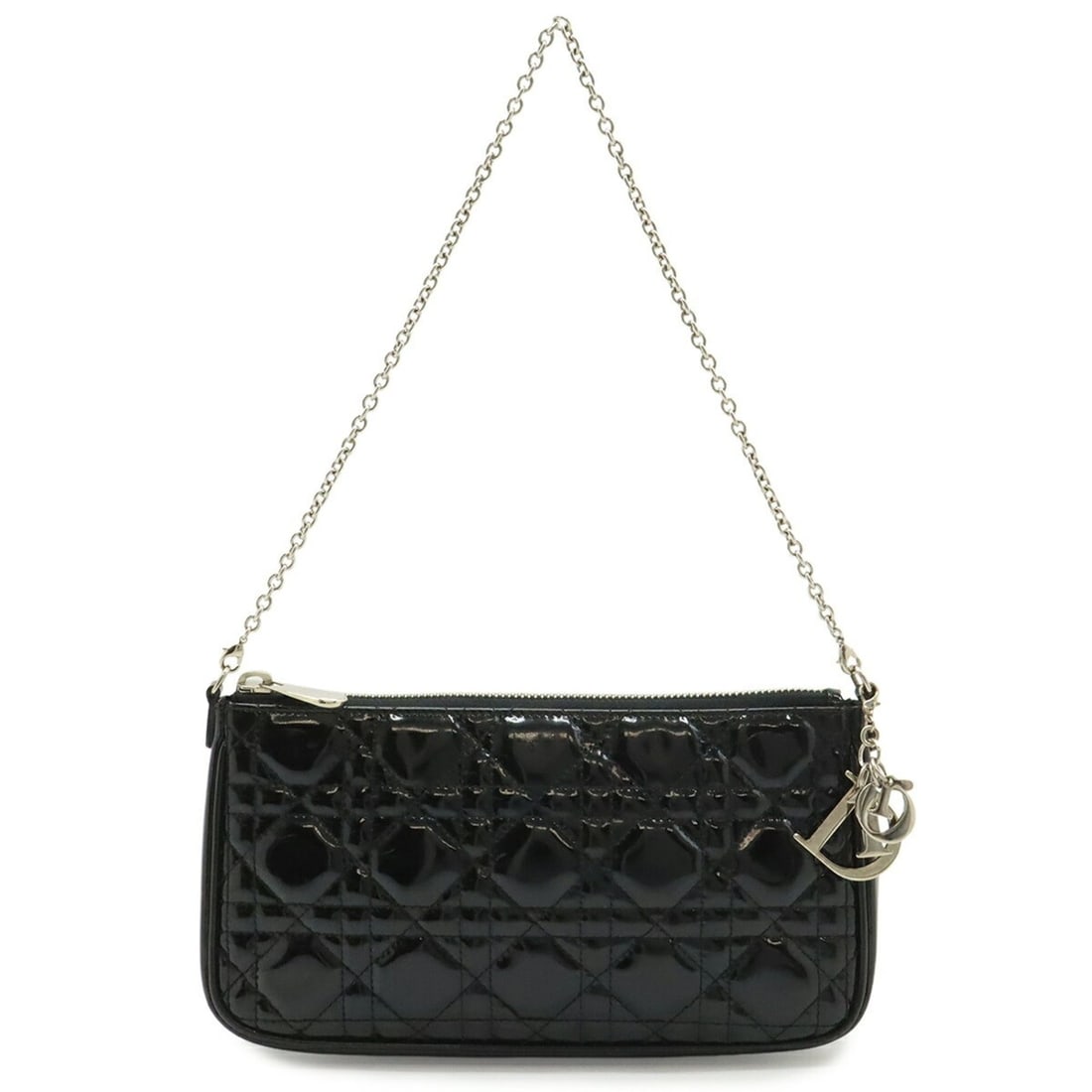 Christian Dior Lady Cannage Chain Shoulder Bag, Patent Leather, Black: --- Catalog ---Category: SizeSize (HxWxD): 12cm x 23cm x 4.5cm / 4.72'' x 9.05'' x 1.77''Category: DesignType: Shoulder bagColor: BlackGender: WomenMaterial: Patent leather Category: GeneralBrand: Chr