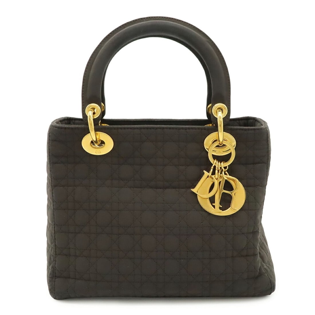 Christian Dior Lady Cannage Handbag Tote Bag Nylon Dark Brown: --- Catalog ---Category: SizeSize (HxWxD): 19cm x 24cm x 11cm / 7.48'' x 9.44'' x 4.33''Category: DesignType: Handbag, Tote bagColor: Dark brownGender: WomenMaterial: Nylon Category: GeneralBrand: Chr
