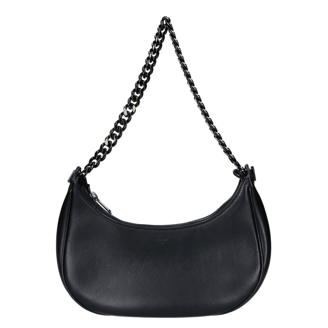 CELINE AVA Medium Chain Shoulder Bag, Black, for Women: --- Catalog ---Category: SizeSize (HxWxD): 16.5cm x 25cm x 7cm / 6.49'' x 9.84'' x 2.75''Category: DesignType: Shoulder bagColor: BlackGender: WomenMaterial: Leather Leather/Fur Type: CalfskinCategory