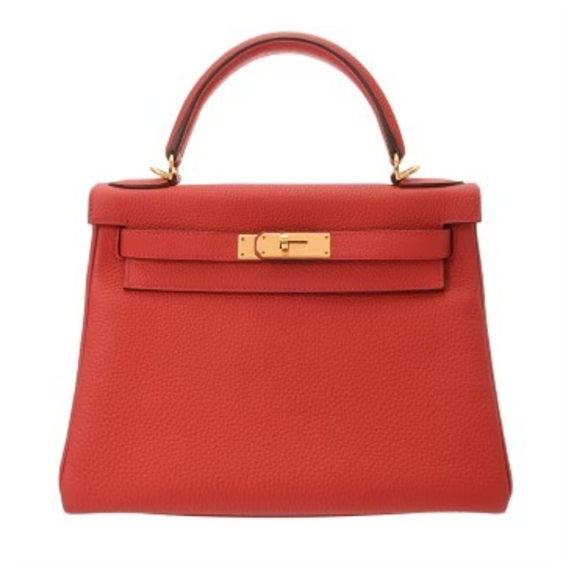 HERMES Kelly 28, Vermilion, T stamp (circa 2015), Women's, Taurillon Clemence Leather Handbag,: --- Catalog ---Category: SizeSize (HxWxD): 20.5cm x 28cm x 11cm / 8.07'' x 11.02'' x 4.33''Category: DesignType: HandbagColor: VermilionGender: WomenMaterial: Taurillon clemence leather Category: Gene