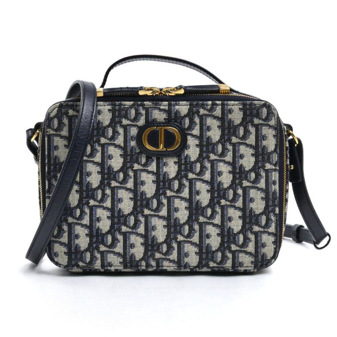 Christian Dior Dior Trotter Oblique 30 Montaigne 2-Way Shoulder Bag, Beige x Navy, S2141UTZQ_M928,: --- Catalog ---Category: SizeSize (HxWxD): 13cm x 19.5cm x 5.5cm / 5.11'' x 7.67'' x 2.16''Category: DesignType: Shoulder bagColor: Beige, NavyGender: WomenMaterial: Canvas , Leather Category: General