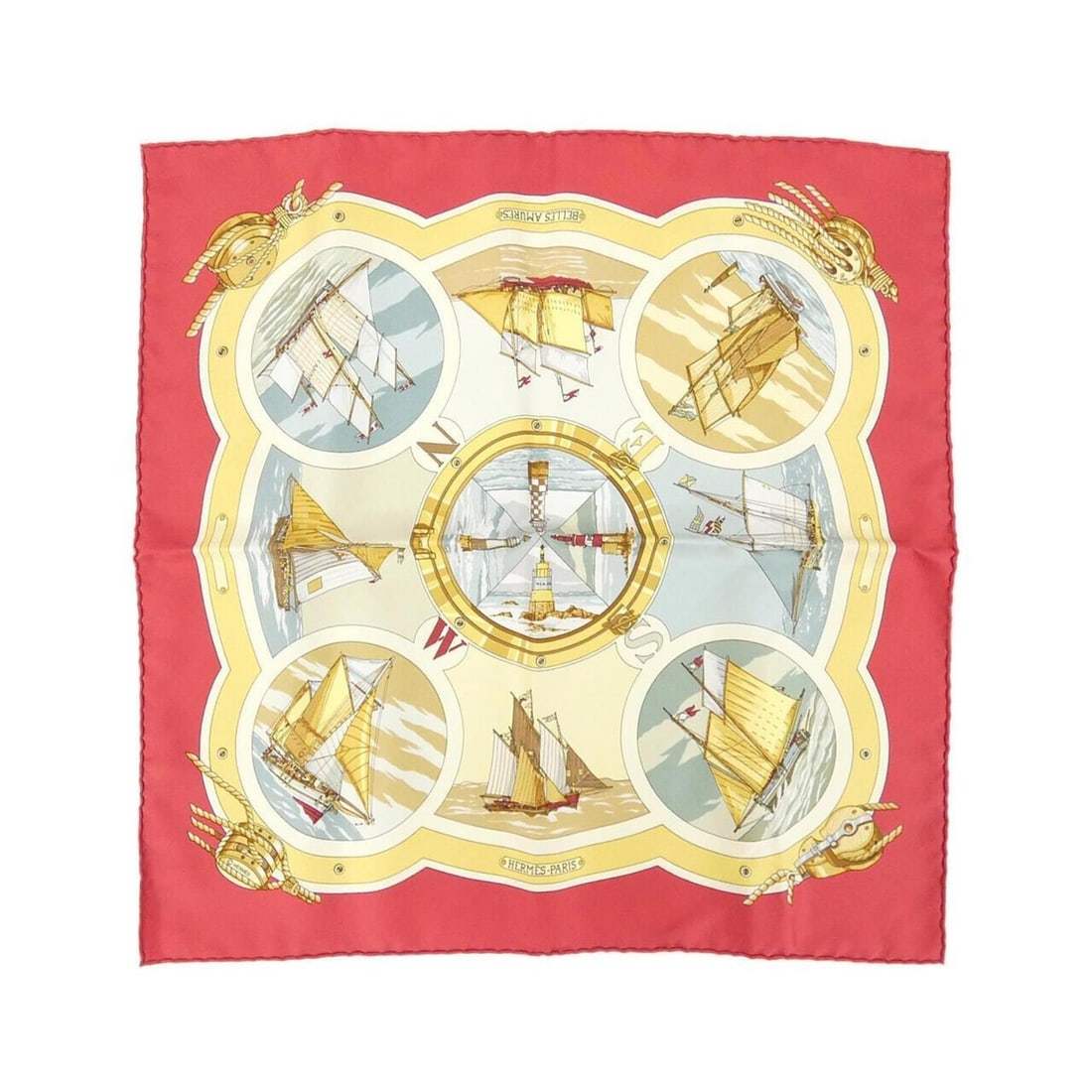 Hermes Hermès Gavroche Petit Scarf: --- Catalog ---Category: SizeSize (LxW): 45cm x 45cm / 17.71'' x 17.71''Category: DesignType: ScarfColor: Red colorGender: Men,WomenMaterial: Silk Category: GeneralBrand: Hermes--- Item List