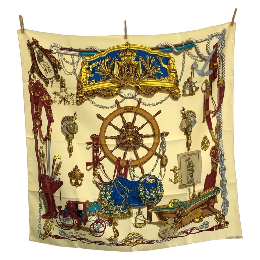 HERMES MUSEE Carre 90 Beige Multicolor Silk Scarf/Muffler for Women: --- Catalog ---Category: SizeSize (LxW): 89cm x 88cm / 35.03'' x 34.64''Category: DesignType: ScarfColor: Beige, Multi-colorGender: WomenMaterial: Silk Category: GeneralBrand: HermesCountry of Origin: