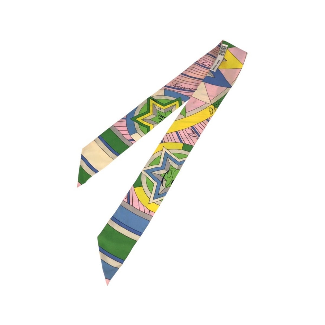 HERMES Twilly Silk Scarf/Muffler/Ribbon Scarf for Women (Green, Pink, Yellow): --- Catalog ---Category: SizeSize (LxW): 85cm x 5cm / 33.46'' x 1.96''Category: DesignType: ScarfColor: Green, Pink, YellowGender: WomenMaterial: Silk Category: GeneralBrand: HermesCountry of Origin: 