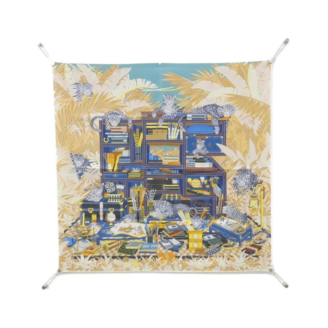 Hermes LES DOUZE LEOPARDS Carre Double Face 904042S Scarf/Muffler: --- Catalog ---Category: SizeSize (LxW): 90cm x 90cm / 35.43'' x 35.43''Category: DesignType: ScarfColor: BeigeGender: WomenMaterial: Silk Category: GeneralMPN: 904042SBrand: Hermes--- Item List ---Se