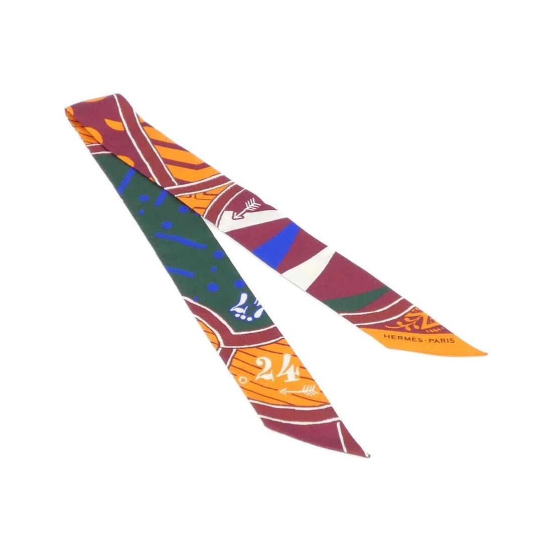 Hermes JEU DE SOIE UNIFORME Twilly 063229S Scarf Muffler: --- Catalog ---Category: SizeSize (LxW): 5cm x 86cm / 1.96'' x 33.85''Category: DesignType: ScarfColor: OrangeGender: Women,MenMaterial: Silk Category: GeneralMPN: 063229SBrand: Hermes--- Item List --