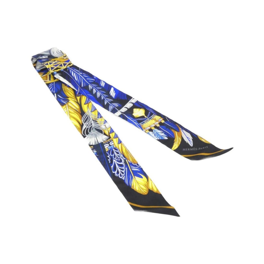 Hermes DANSE PACIFIQUE Twilly 063572S Scarf Muffler: --- Catalog ---Category: SizeSize (LxW): 86cm x 5cm / 33.85'' x 1.96''Category: DesignType: ScarfColor: BlueGender: WomenMaterial: Silk Category: GeneralLine: TwillyBrand: Hermes--- Item List ---Secti
