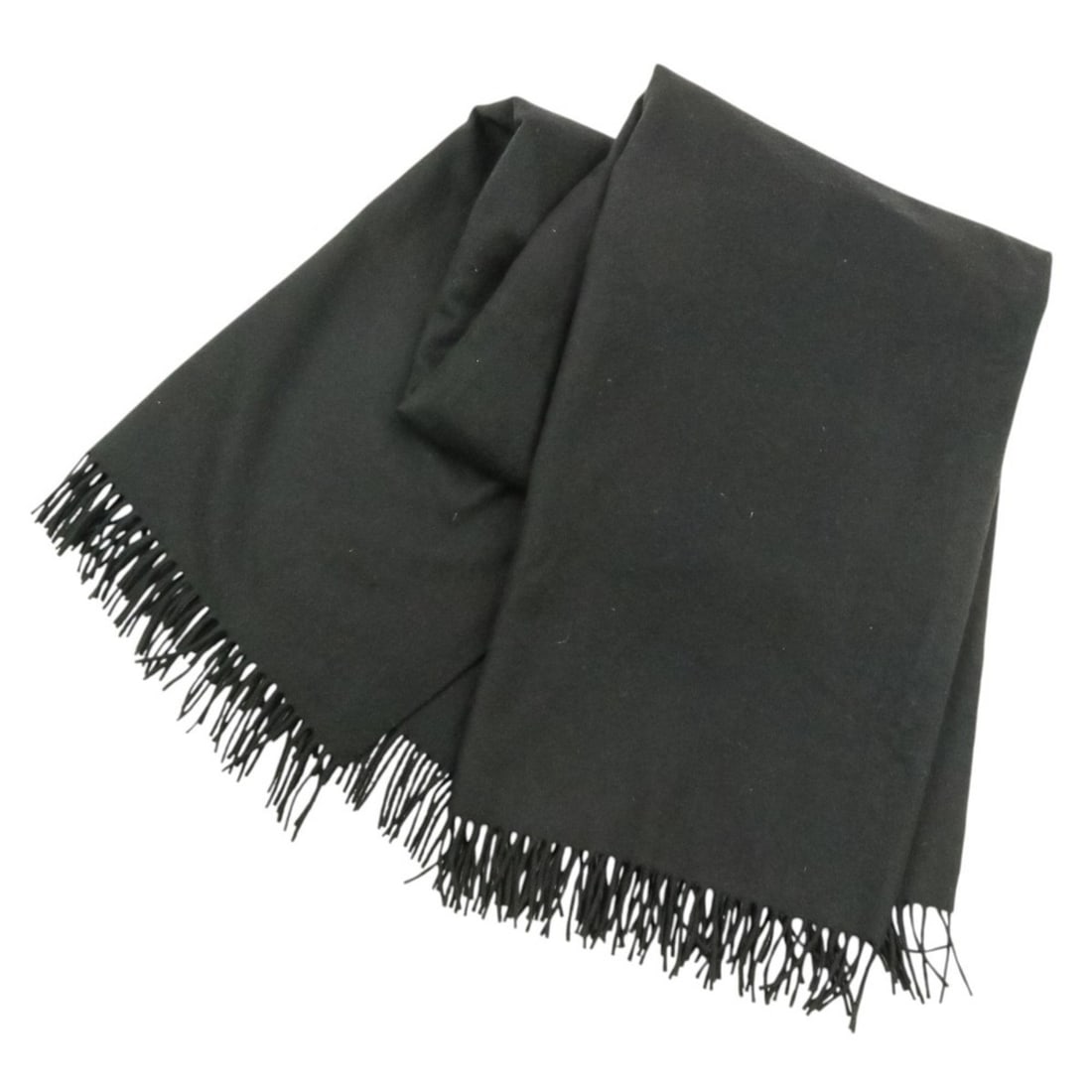 Hermes Fringe Cashmere Stole Scarf Black Men's Women's: --- Catalog ---Category: SizeSize (LxW): 1.54m x 2m / 60.62'' x 78.74''Category: DesignType: StoleColor: BlackGender: Men,WomenCategory: GeneralBrand: Hermes--- Item List ---Section: ConditionRanking: