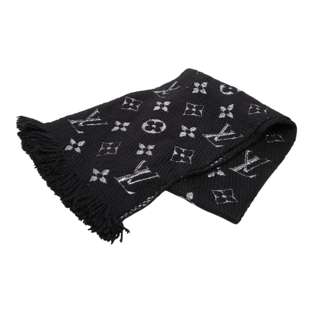Louis Vuitton Echarpe Logomania Shine Scarf M75833 Noir Black Wool Silk Women's LOUIS VUITTON: --- Catalog ---Category: SizeSize (LxW): 1.65m x 31cm / 64.96'' x 12.2''Category: DesignType: StoleColor: Black, NoirGender: WomenMaterial: Wool , Silk Category: GeneralBrand: Louis Vuitton--- Item Li