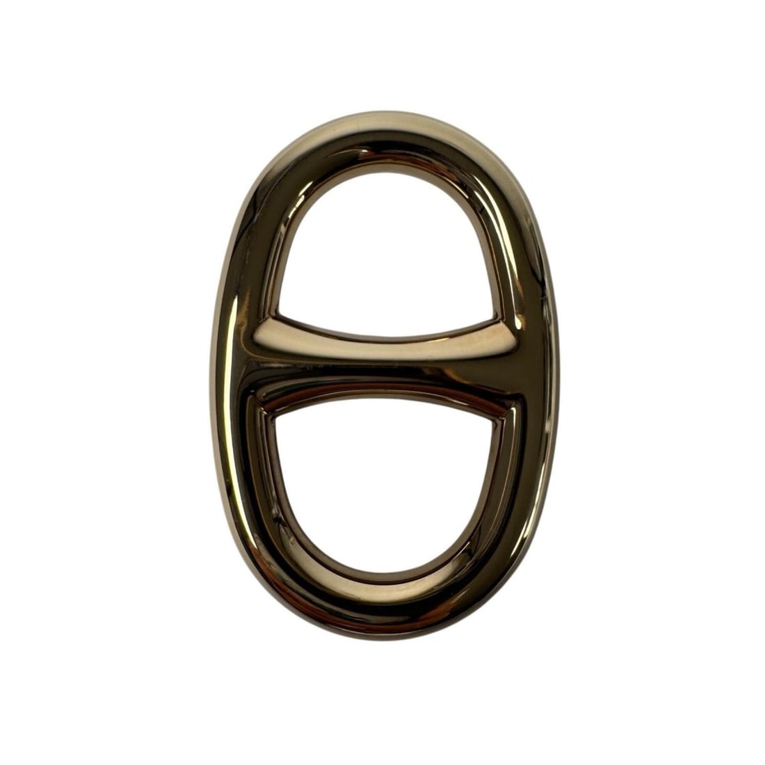 Hermes scarf ring, Chaine d'Ancre design, gold, for women.: --- Catalog ---Category: DesignType: Scarf ringColor: GoldGender: WomenCategory: GeneralBrand: HermesCategory: Physical PropertiesSize (HxWxD): 5.5cm x 3.5cm / 2.16'' x 1.37''--- Item List ---Section: