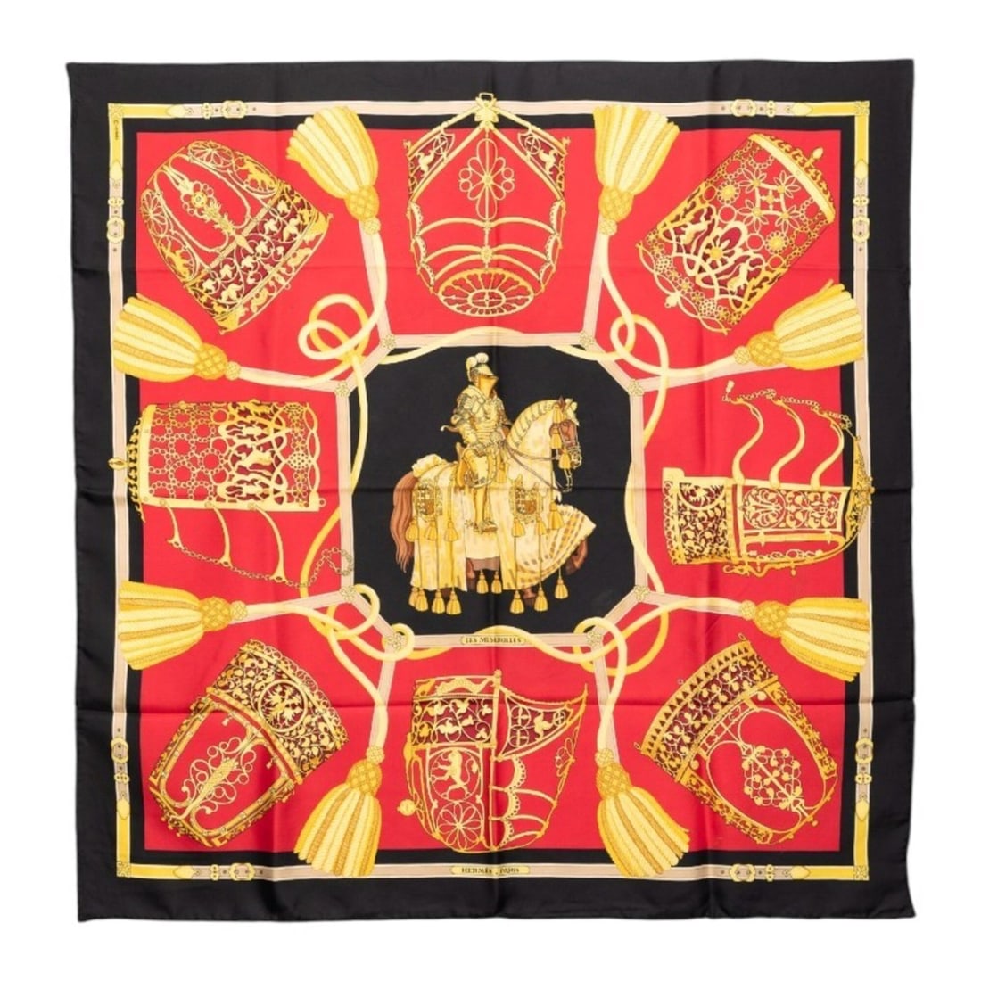 Hermes Carre 90 LES MUSEROLLES Nose Leather Scarf Muffler Red Multicolor Silk Women's HERMES: --- Catalog ---Category: SizeSize (LxW): 89cm x 87cm / 35.03'' x 34.25''Category: DesignType: ScarfColor: Multi-color, Red colorGender: WomenMaterial: Silk Category: GeneralBrand: Hermes--- Item List 