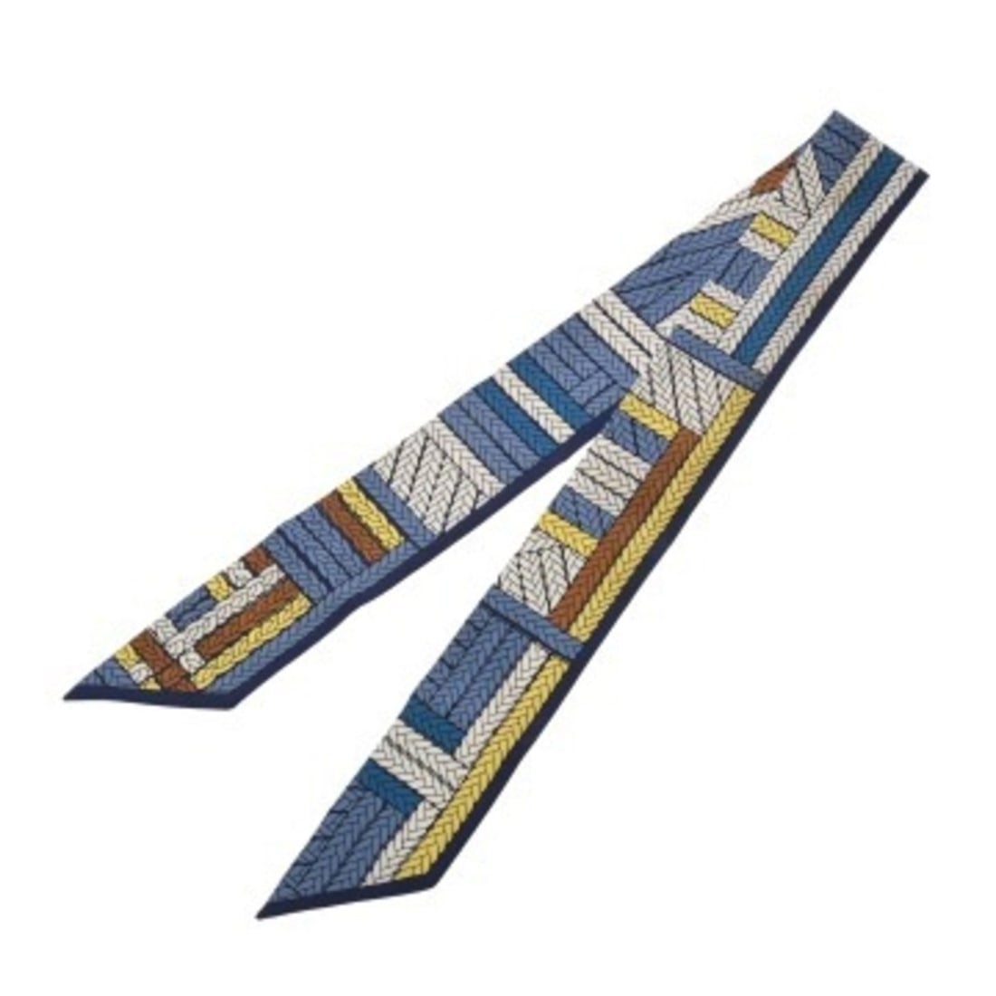 HERMES Twilly Tresses H Blue Multi Women's 100% Silk Scarf Muffler B Rank Used Ginzo: --- Catalog ---Category: SizeSize (LxW): 86cm x 5cm / 33.85'' x 1.96''Category: DesignType: ScarfColor: BlueGender: WomenMaterial: Silk Category: GeneralBrand: HermesCountry of Origin: France--- Item 
