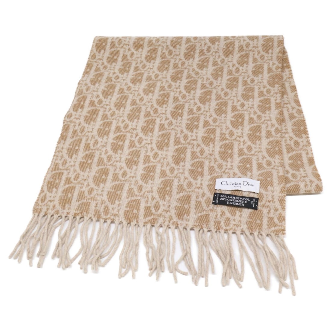 Christian Dior DIOR Dior Trotter pattern cashmere wool scarf beige women's: --- Catalog ---Category: SizeSize (LxW): 1.7m x 33cm / 66.92'' x 12.99''Category: DesignType: StoleColor: BeigeGender: WomenMaterial: Wool Category: GeneralBrand: Christian Dior--- Item List ---Sectio
