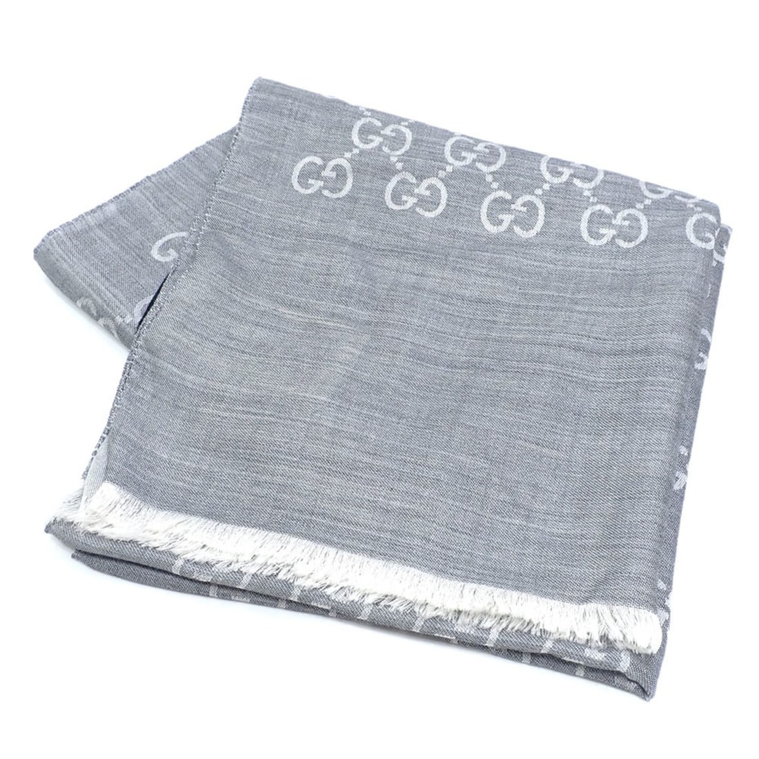 Gucci women's wool and silk scarf, gray, 165904 3G646: --- Catalog ---Category: SizeSize (LxW): 1.8m x 45cm / 70.86'' x 17.71''Category: DesignType: StoleColor: GrayGender: WomenMaterial: Wool 70%, Silk 30%Category: GeneralBrand: Gucci--- Item List ---Sec
