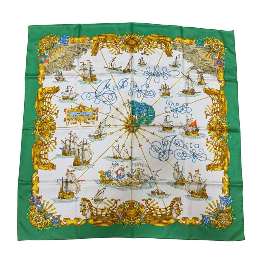 Hermes Carre 90 Voiles de Lumire (Sailboats of Light) Scarf/Muffler for Women (1 of 19)