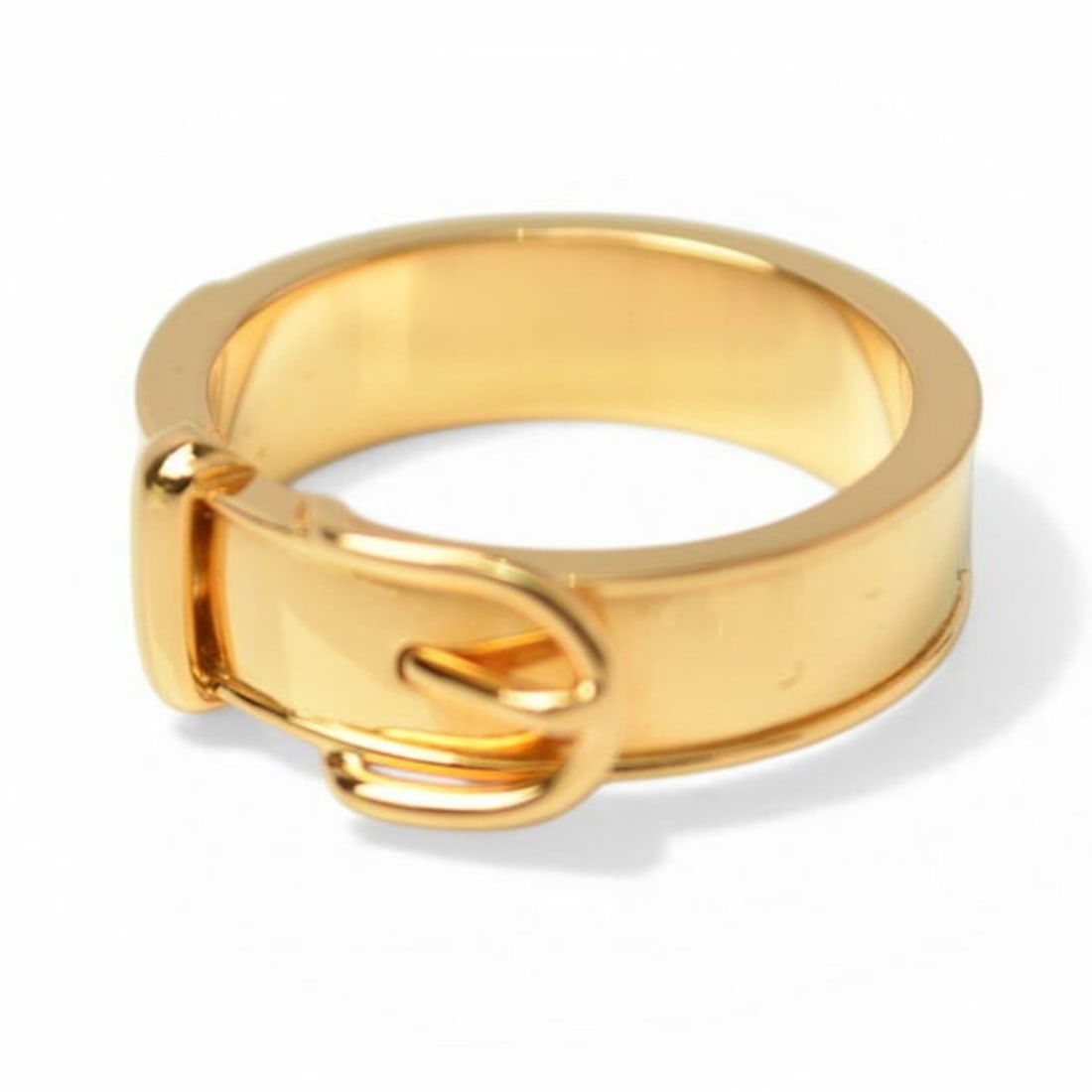 Hermes scarf ring/scarf holder, HERMES Boucles Sellier belt motif, gold.: --- Catalog ---Category: DesignType: Scarf ringColor: GoldGender: WomenCategory: GeneralBrand: HermesCountry of Origin: FranceCategory: Physical PropertiesSize (HxWxD): 2.4cm x 2.4cm / 0.94'' x 0.94''
