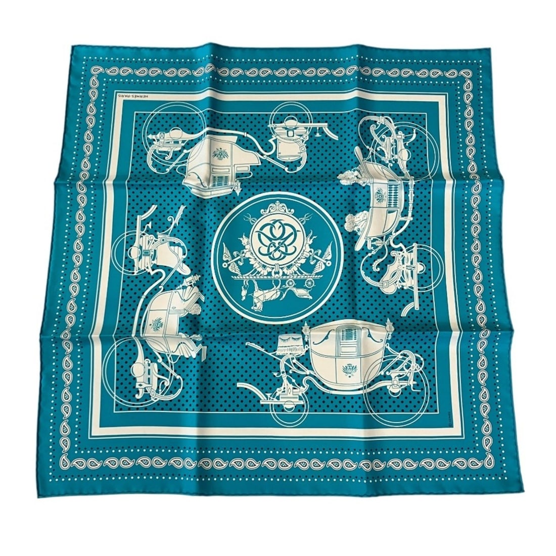 HERMES Carre 55 Ex-Libris Turquoise Chorus Stellarum Scarf Muffler Blue Women's: --- Catalog ---Category: SizeSize (LxW): 55cm x 54cm / 21.65'' x 21.25''Category: DesignType: ScarfColor: TurquoiseGender: WomenCategory: GeneralBrand: Hermes--- Item List ---Section: ConditionRanking