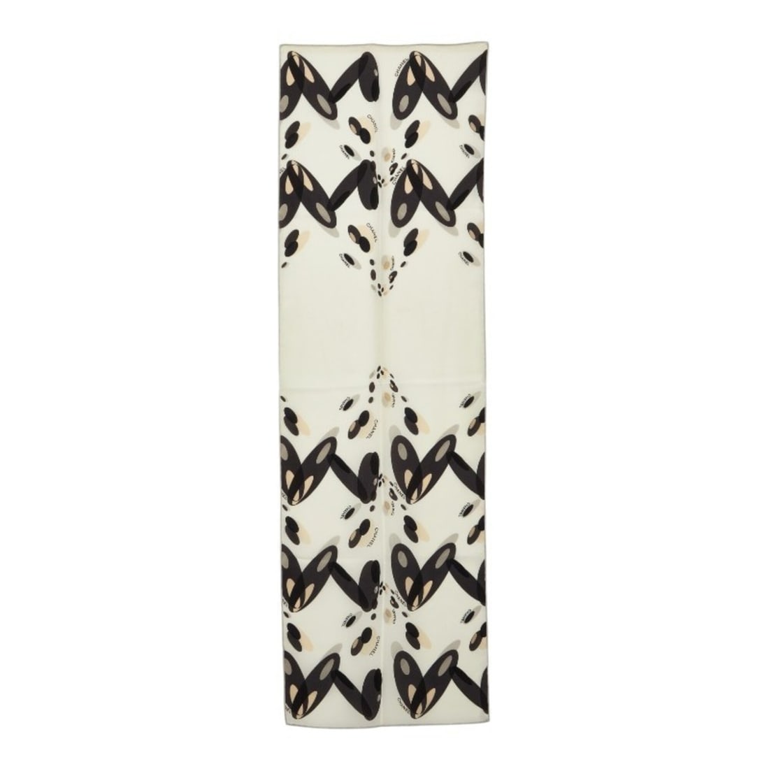 Chanel polka dot pattern scarf/muffler in black and white. Men's women's. CHANEL: --- Catalog ---Category: SizeSize (LxW): 1.01m x 31cm / 39.76'' x 12.2''Category: DesignType: ScarfColor: Black, WhiteGender: Men,WomenCategory: GeneralBrand: Chanel--- Item List ---Section: Condition