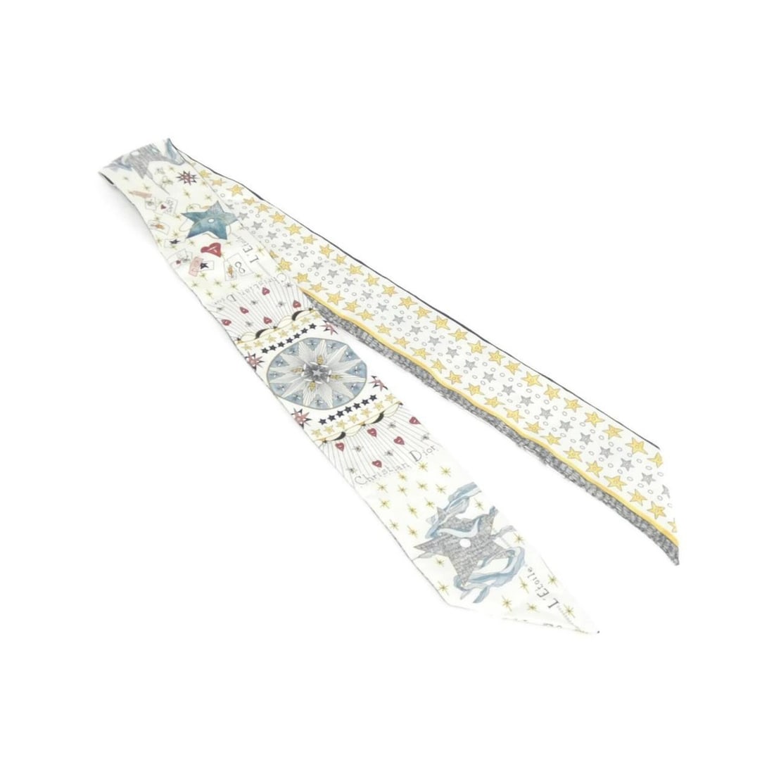 Christian Dior L'ETOILE 76MTA106I640 Scarf/Muffler: --- Catalog ---Category: SizeSize (LxW): 6cm x 1.05m / 2.36'' x 41.33''Category: DesignType: ScarfColor: WhiteGender: WomenMaterial: Silk Category: GeneralMPN: 76MTA106I640Brand: Christian Dior--- Ite