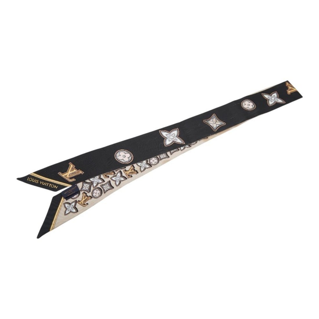 Louis Vuitton Monogram Cascade Bandeau BB Scarf M78141 Black Beige Multicolor Silk Women's LOUIS: --- Catalog ---Category: SizeSize (LxW): 1.2m x 5.8cm / 47.24'' x 2.28''Category: DesignType: ScarfColor: Beige, Black, Multi-colorGender: WomenMaterial: Silk Category: GeneralBrand: Louis Vuitton--- 