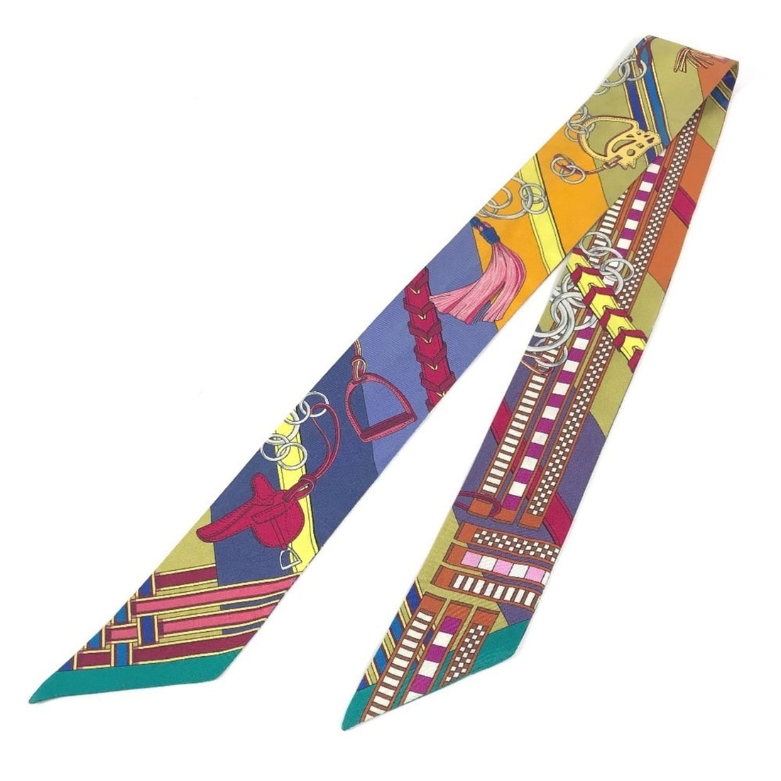 HERMES Twilly Bandeau Scarf, Accessory, Muffler, Silk, Women's, Multicolor: --- Catalog ---Category: SizeSize (LxW): 86cm x 5cm / 33.85'' x 1.96''Category: DesignType: ScarfColor: Multi-colorGender: WomenMaterial: Silk Category: GeneralBrand: HermesCountry of Origin: France--