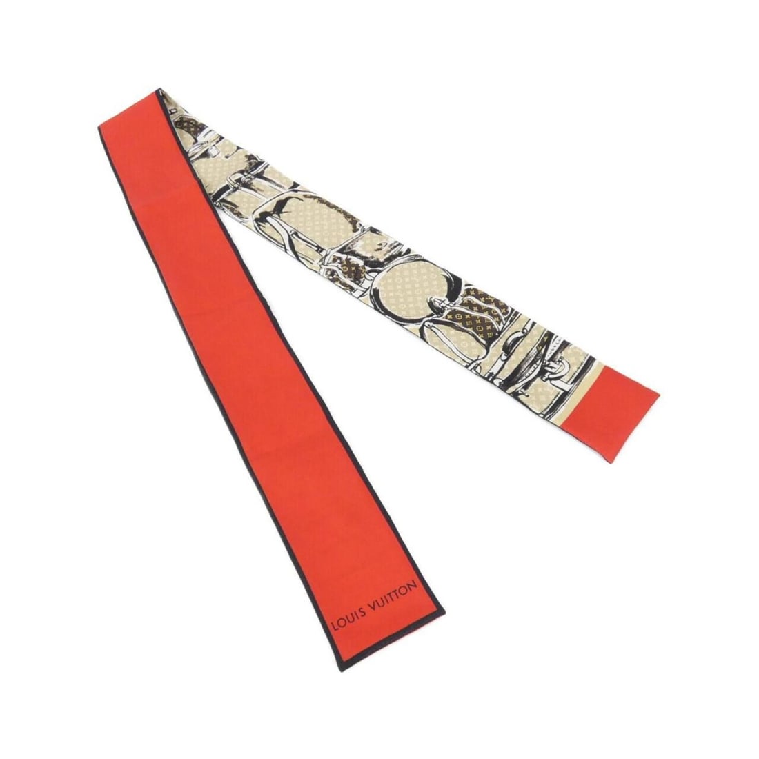 Louis Vuitton Bandeau Trunk M73964 Scarf Muffler: --- Catalog ---Category: SizeSize (LxW): 8cm x 1.2m / 3.14'' x 47.24''Category: DesignType: ScarfColor: Brown, Ivory, Red colorGender: Women,MenMaterial: Silk Category: GeneralMPN: M73964Brand: Louis 