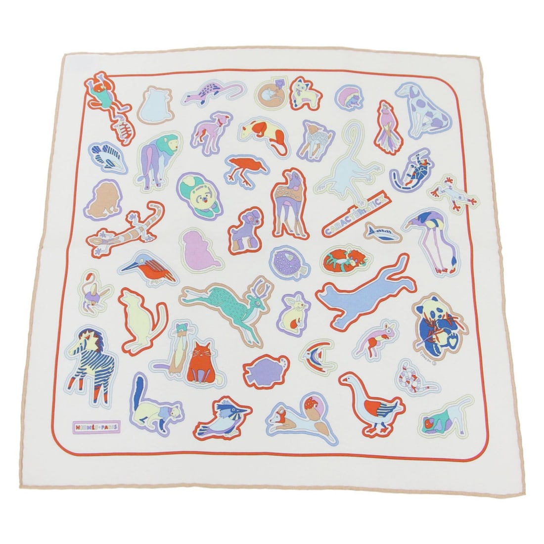 HERMES Hermes Scarf Muffler White 25 Carre 45 Gavroche Caracteristic Silk Detail Women's: --- Catalog ---Category: SizeSize (LxW): 42cm x 42cm / 16.53'' x 16.53''Category: DesignType: ScarfColor: WhiteGender: WomenMaterial: Silk Category: GeneralBrand: HermesCountry of Origin: France--- It