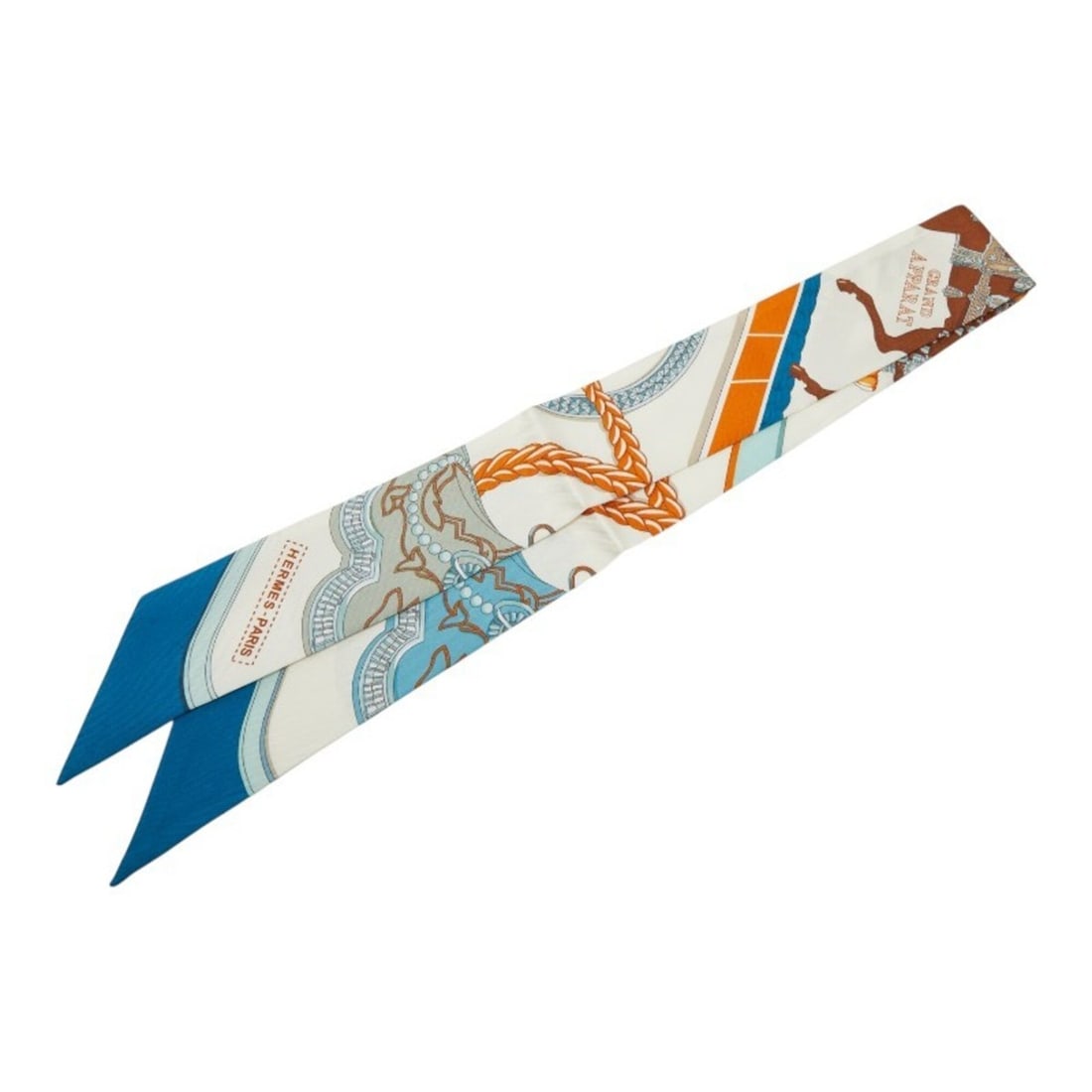 Hermes Twilly GRAND APPARAT Scarf Muffler White Multicolor Women's HERMES: --- Catalog ---Category: SizeSize (LxW): 5cm x 90cm / 1.96'' x 35.43''Category: DesignType: ScarfColor: Multi-color, WhiteGender: WomenCategory: GeneralLine: TwillyBrand: Hermes--- Item List ---Sectio