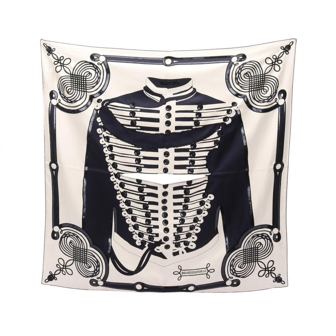 Hermes Carre dessards Précieux Brandebourgs Tattoo Beaded Sequin Scarf Muffler Silk Women's Navy: --- Catalog ---Category: SizeSize (LxW): 89cm x 89cm / 35.03'' x 35.03''Category: DesignType: ScarfColor: Navy, WhiteGender: WomenMaterial: Silk Category: GeneralBrand: Hermes--- Item List ---Section: