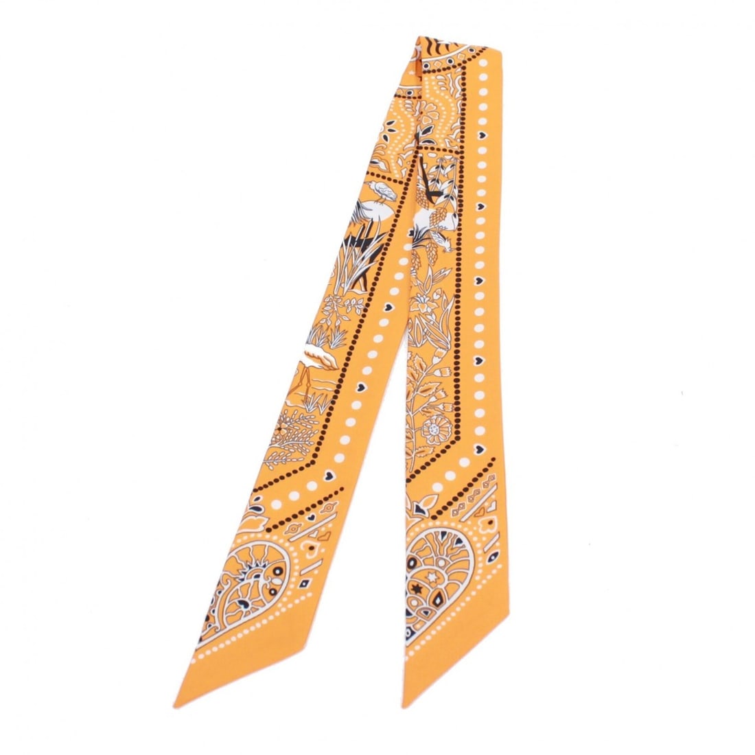 HERMES Twilly Silk Scarf/Muffler, Orange, Women's: --- Catalog ---Category: SizeSize (LxW): 86cm / 33.85''Category: DesignType: ScarfColor: OrangeGender: WomenMaterial: Silk Category: GeneralBrand: Hermes--- Item List ---Section: ConditionRanking: Ran