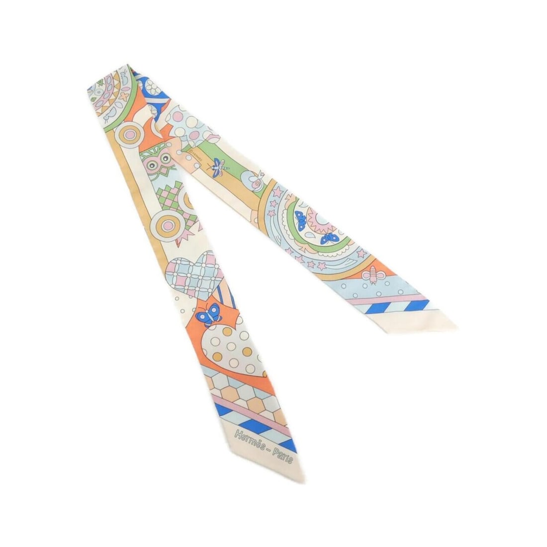 Hermes LES MURMURES DE LA FORET Twilly 063005S Scarf Muffler: --- Catalog ---Category: SizeSize (LxW): 5cm x 86cm / 1.96'' x 33.85''Category: DesignType: ScarfColor: Beige, BlueGender: Men,WomenCategory: GeneralMPN: 063005SBrand: Hermes--- Item List ---Section: 