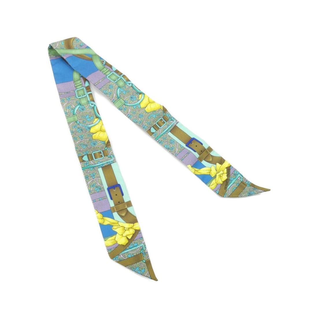 Hermes GRAND MANEGE FLEURI Twilly 063065S Scarf Muffler: --- Catalog ---Category: SizeSize (LxW): 5cm x 86cm / 1.96'' x 33.85''Category: DesignType: ScarfColor: TurquoiseGender: Women,MenMaterial: Silk Category: GeneralMPN: 063065SBrand: Hermes--- Item List
