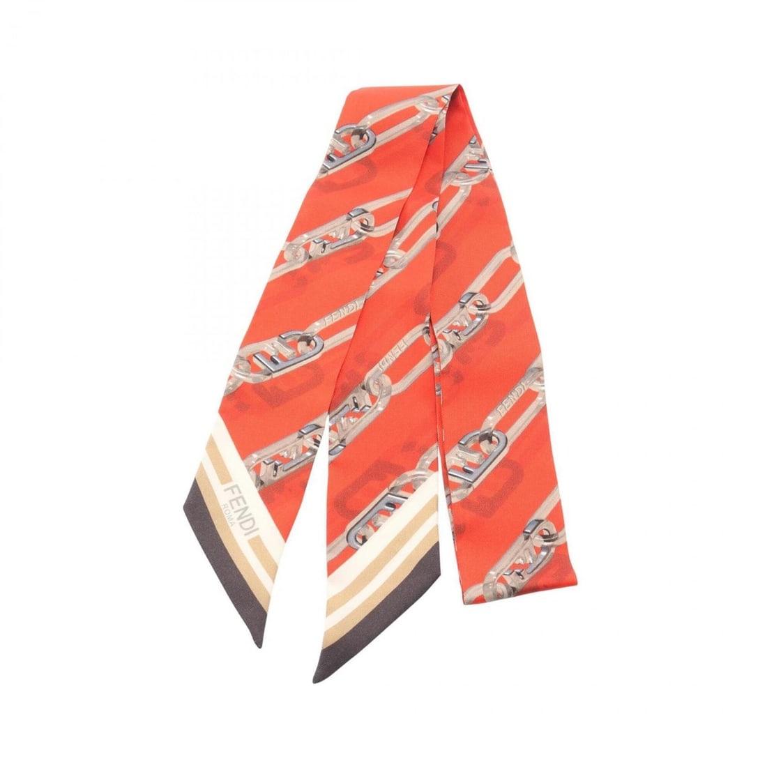 Fendi WRAPPY Scarf/Muffler, Silk, Women's, Red/Brown/Multicolor, FXT011: --- Catalog ---Category: SizeSize (LxW): 1.2m x 5cm / 47.24'' x 1.96''Category: DesignType: ScarfColor: Brown, Multi-color, Red colorGender: WomenMaterial: Silk Category: GeneralMPN: FXT011Brand: Fend