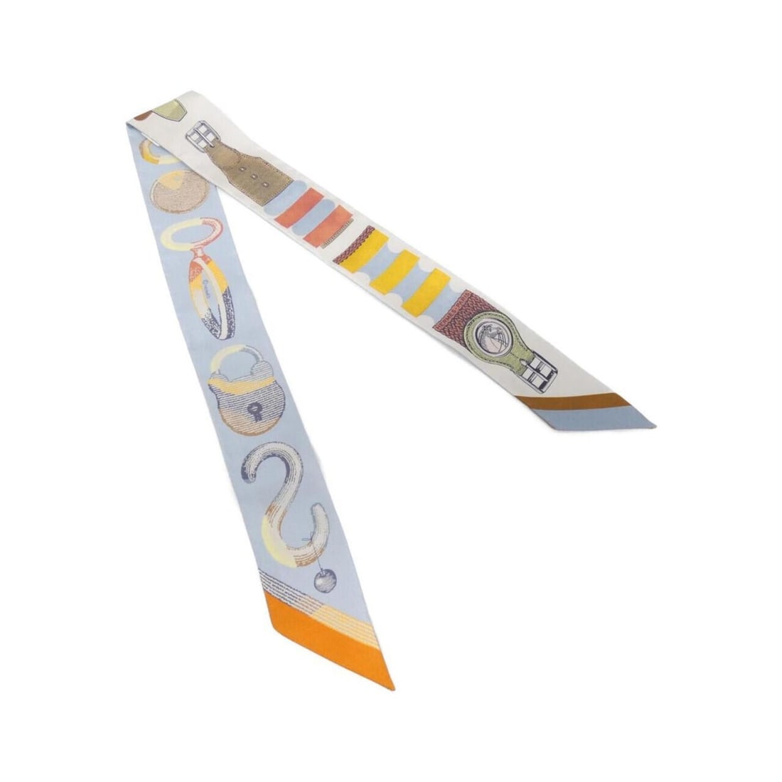 Hermes INVENTAIRE POETIQUE DE B Twilly 064288S Scarf Muffler: --- Catalog ---Category: SizeSize (LxW): 86cm x 5cm / 33.85'' x 1.96''Category: DesignType: ScarfColor: BlueGender: WomenMaterial: Silk Category: GeneralLine: TwillyBrand: Hermes--- Item List ---Secti