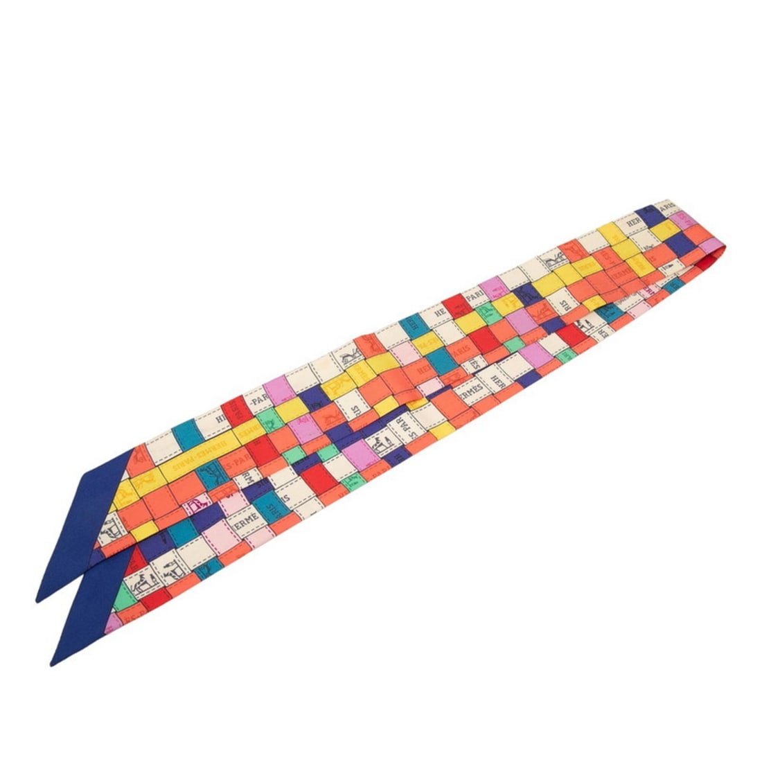 Hermes Twilly BOLDUC AU CARRE Bolduc Check Scarf Muffler Multicolor Silk Women's HERMES: --- Catalog ---Category: SizeSize (LxW): 85cm x 5cm / 33.46'' x 1.96''Category: DesignType: ScarfColor: Multi-colorGender: WomenMaterial: Silk Category: GeneralBrand: Hermes--- Item List ---Section: C