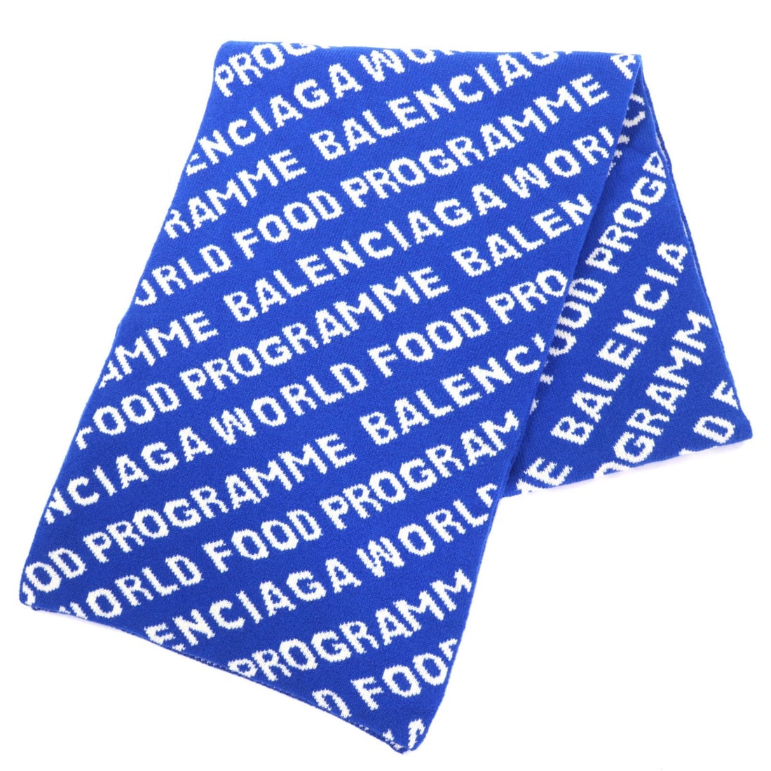 BALENCIAGA 612960 Wool Jacquard Logo Large Scarf/Stole Blue/White Made in Italy Authentic Women's: --- Catalog ---Category: SizeSize (LxW): 1.15m x 41cm / 45.66'' x 16.14''Category: DesignType: StoleColor: Blue, WhiteGender: WomenMaterial: Wool 99%, Polyester 1%Category: GeneralBrand: BalenciagaCou